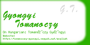 gyongyi tomanoczy business card